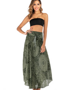 Summer Vestido Maxi Boho Mujer – Viscosa 2 en 1 con Cintura Elástica