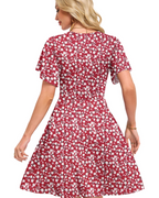 Hailey Vestido Cruzado Mujer – Ligero con Volantes, Bolsillos y Corte Cómodo