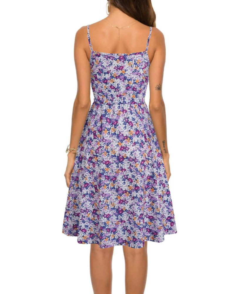 Bianca Vestido Mini Mujer – Escote en V, Tirantes Finos y Corte Fluido de Verano