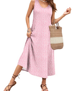 Isabella Vestido Maxi Mujer – Sin Mangas, Cuello U, Corte Línea A y Bolsillos