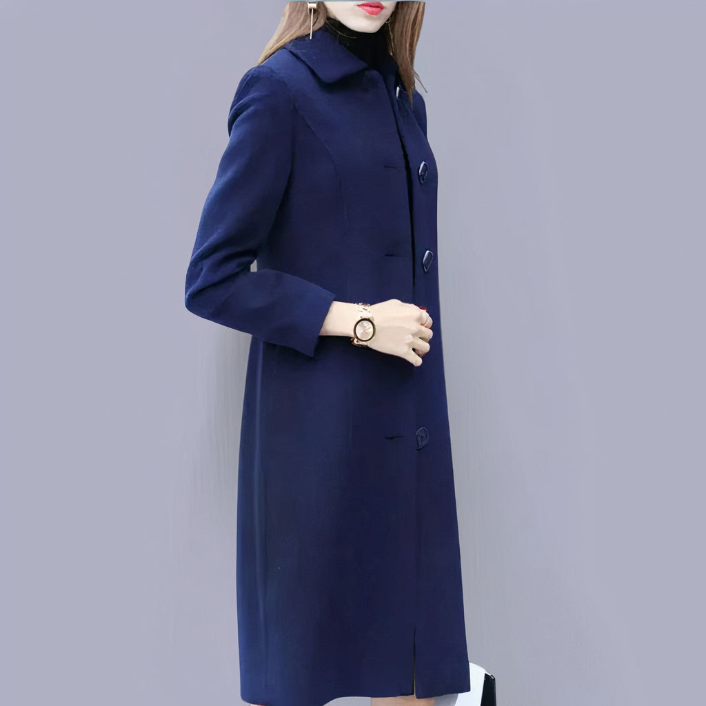 Analia manteau long pour femme – manteau élégant chic classique hiver moderne