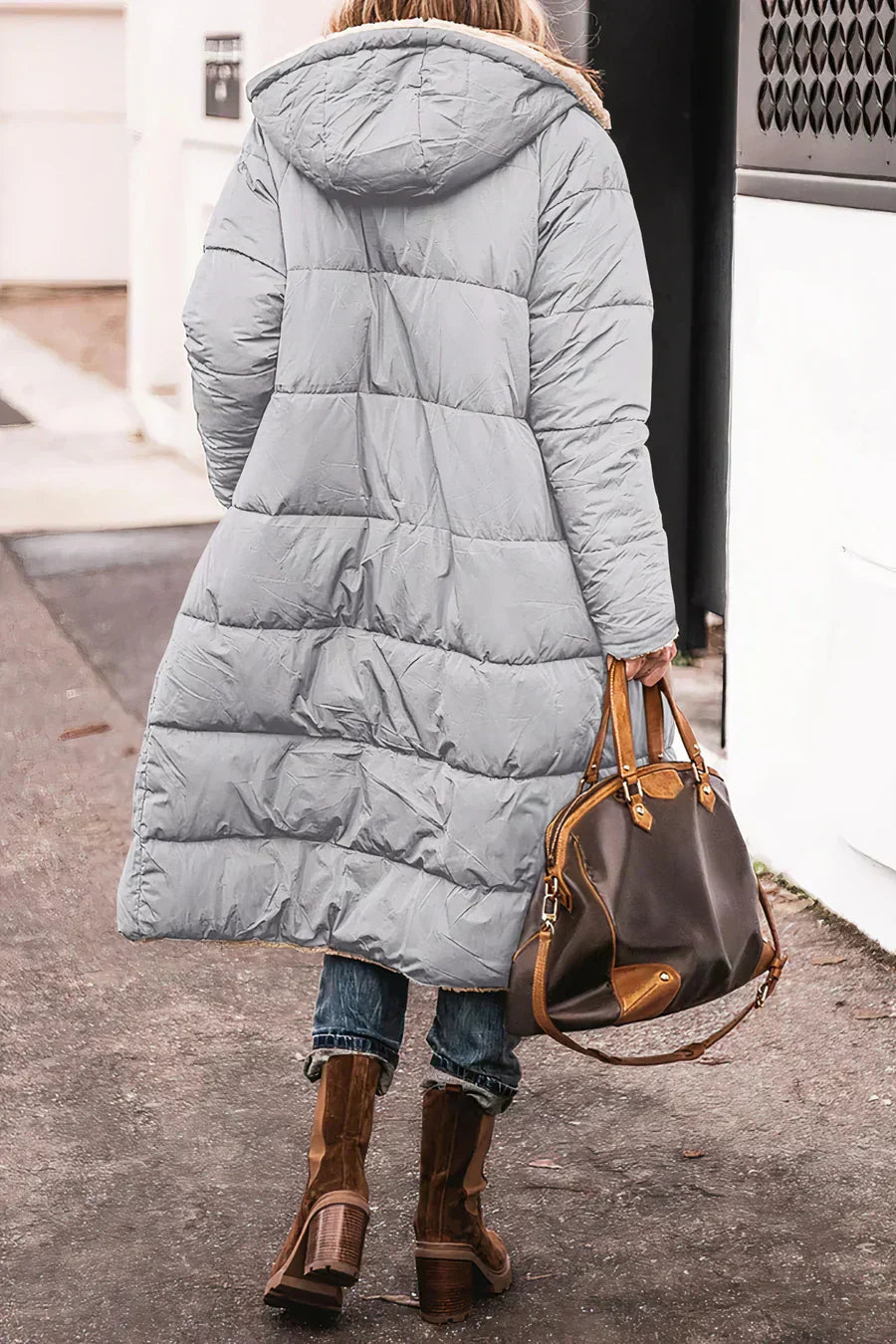 Theodora Abrigo Reversible para Mujer – Manteau Elegante Invierno Chic