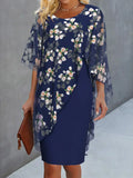 Lysiane Robe Fleurie pour Femme – Robe en Chiffon Élégante Décontractée Chic