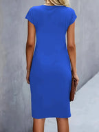 Katrien Vestido Midi para Mujer – Vestido Elegante Minimalista Chic Moderno