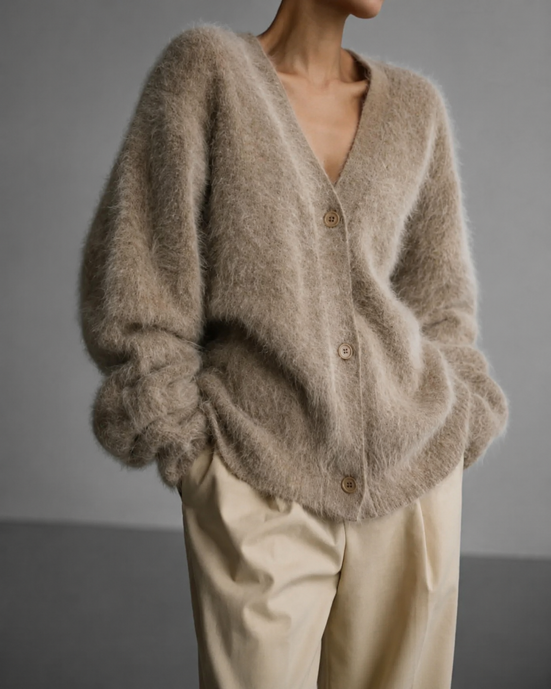 Ella Cardigan de Cachemira Mujer – Corte Amplio, Suave y Transpirable