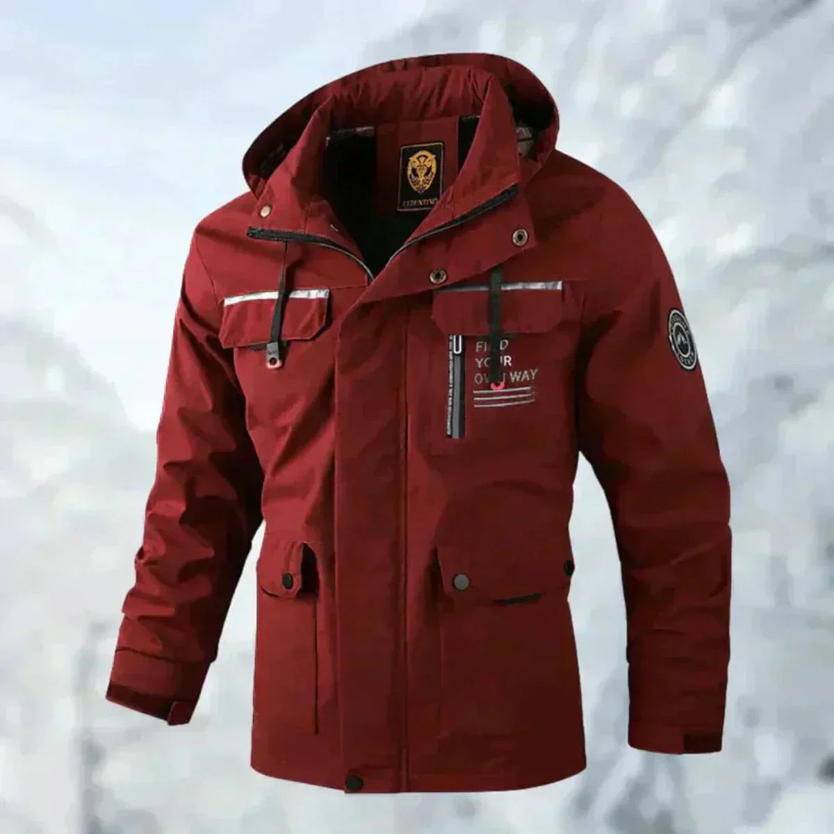 Erwin Chaqueta Impermeable para Hombre – Abrigo Cortaviento Casual Invierno