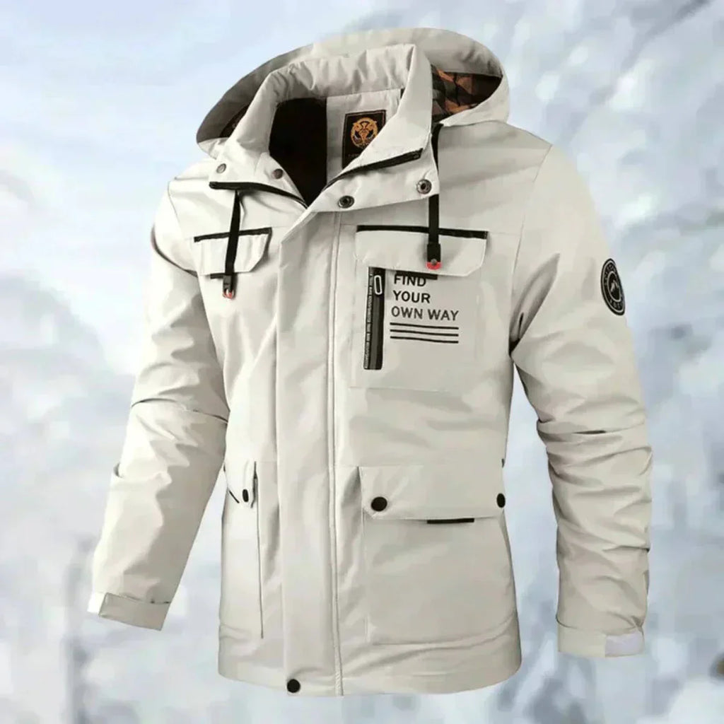 Erwin Giacca Impermeabile da Uomo – Giacca Antivento Casual Invernale