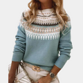 Freya Pull Nordique pour Femme – Pull d'Hiver Élégant Décontracté Chic