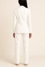 Valentina Ensemble satiné pour femme – Costume élégant avec pantalon large et blazer moderne