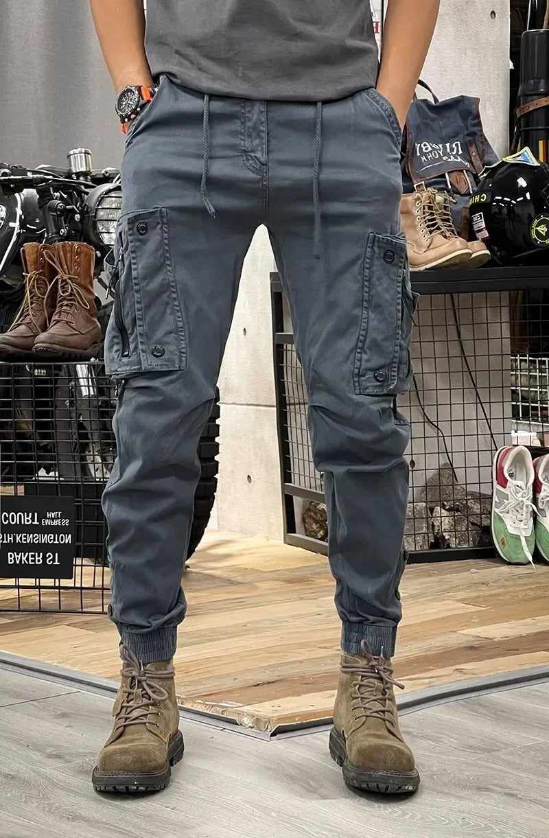 David Pantalon cargo stretch pour homme – Jogger urbain confortable en spandex
