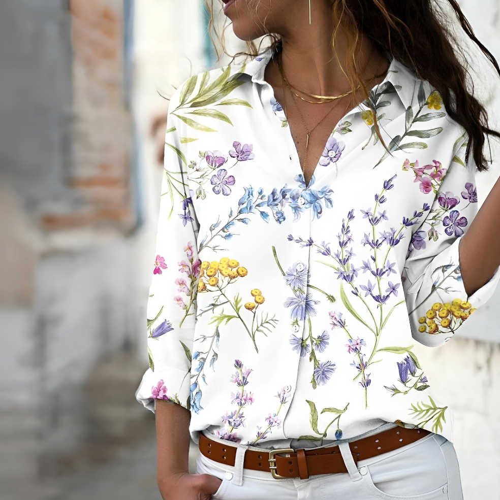 Norina Blouse pour femme – Chemise imprimée élégante casual chic moderne