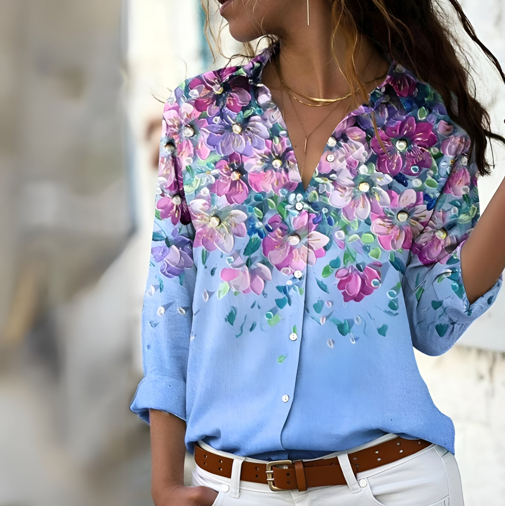 Norina Blouse pour femme – Chemise imprimée élégante casual chic moderne