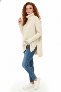 Gracie Pull oversize pour femme – Pull col roulé doux et élégant