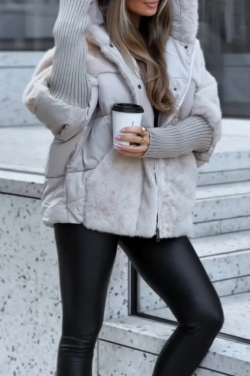 Valeria Veste d’Hiver pour Femme – Manteau Multicolore Chaud et Moderne
