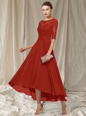 Havana Vestido Largo de Encaje para Mujer – Vestido Elegante para Bodas y Fiesta