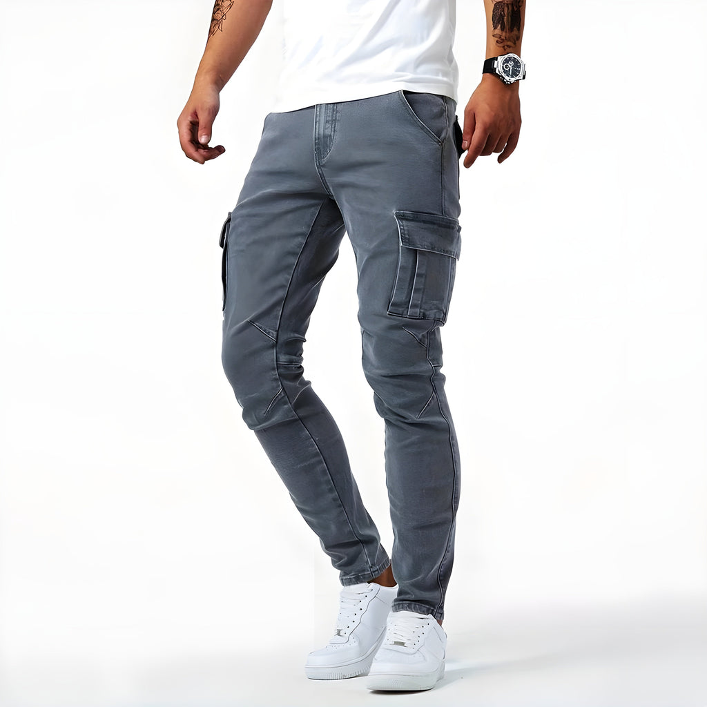 Francois Pantalon cargo jean pour homme – Jeans stretch casual chic