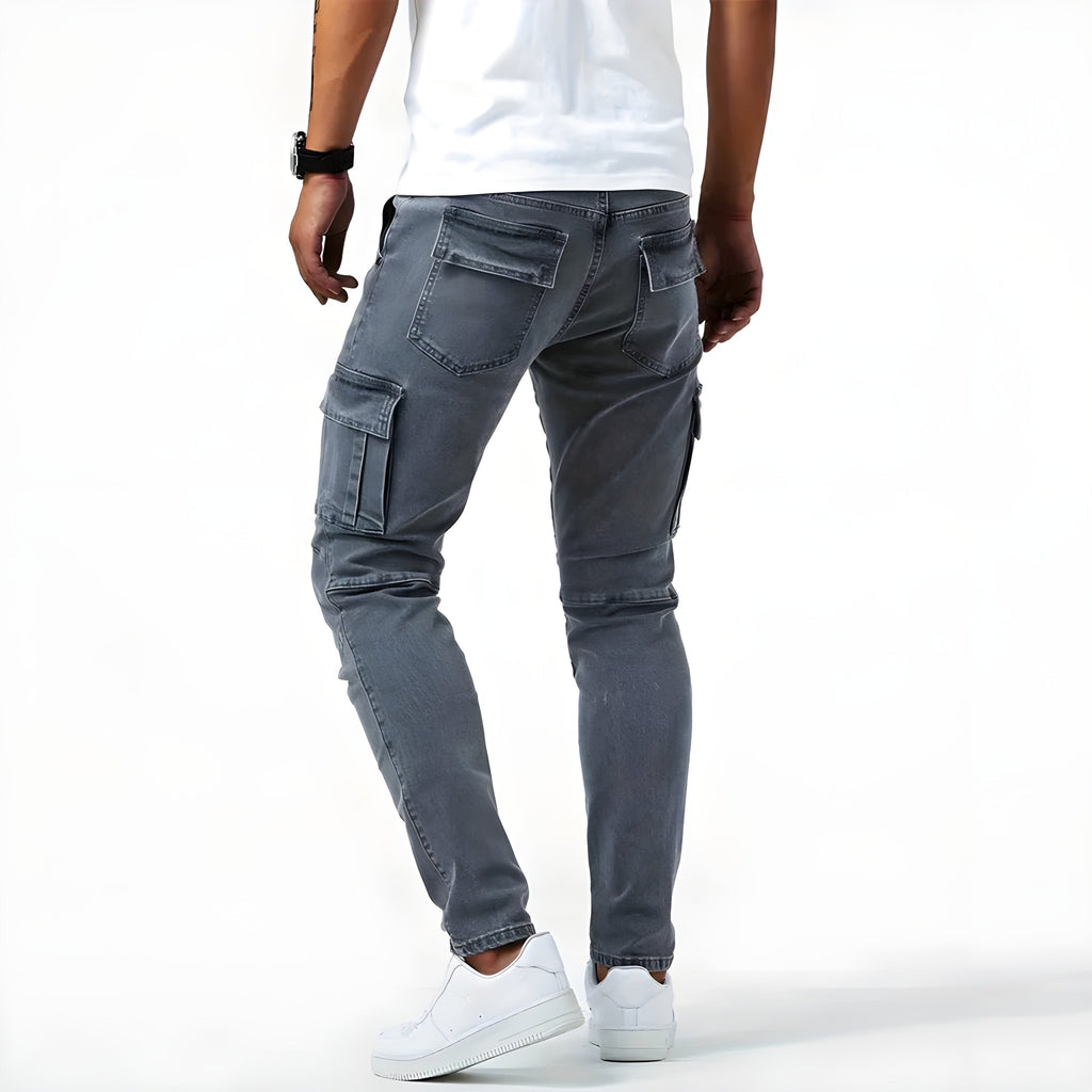 Francois Pantalon cargo jean pour homme – Jeans stretch casual chic