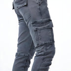 Francois Pantalon cargo jean pour homme – Jeans stretch casual chic