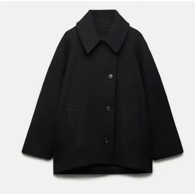 Amelia Manteau Femme – Manteau Oversize en Laine Élégant et Chaud pour l'Hiver