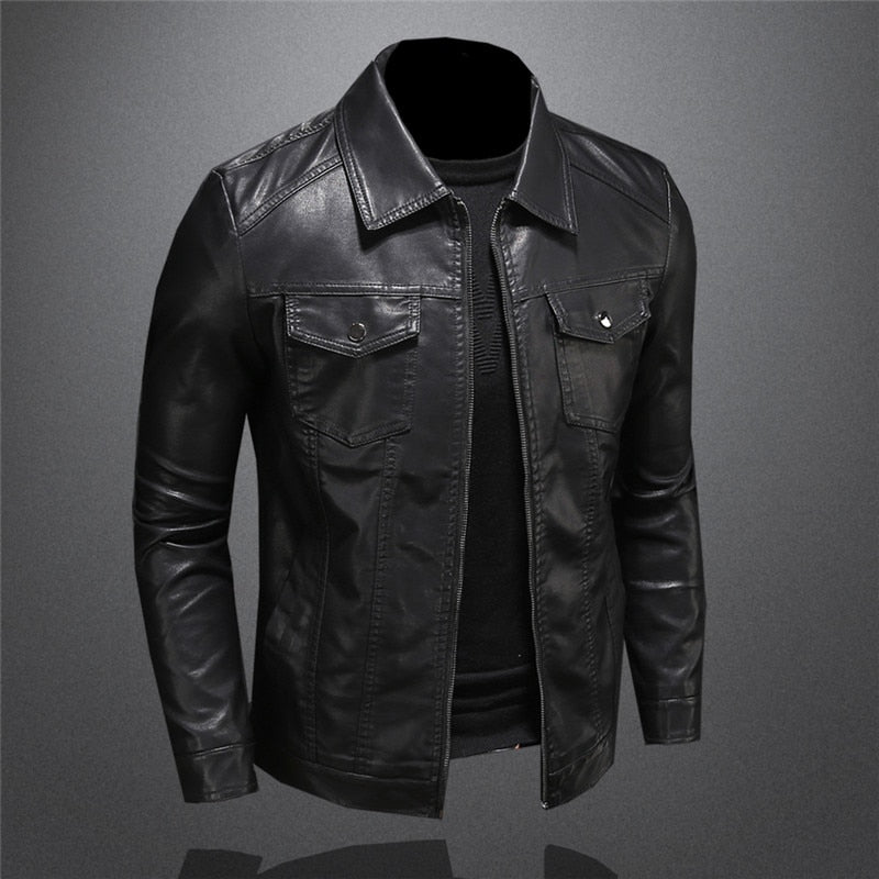 Robert Veste en cuir pour homme – Blouson élégant en cuir premium
