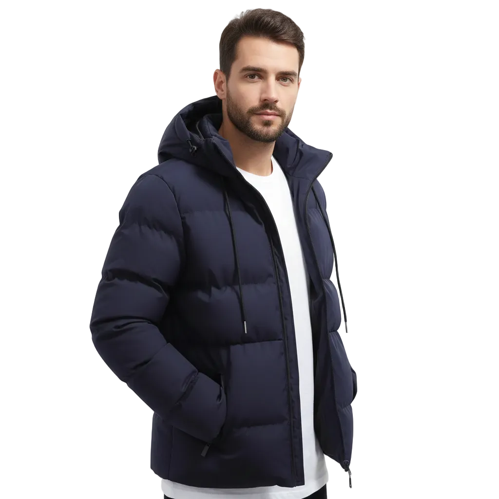 Olie Parka de Invierno para Hombre – Chaqueta Impermeable Acolchada con Capucha