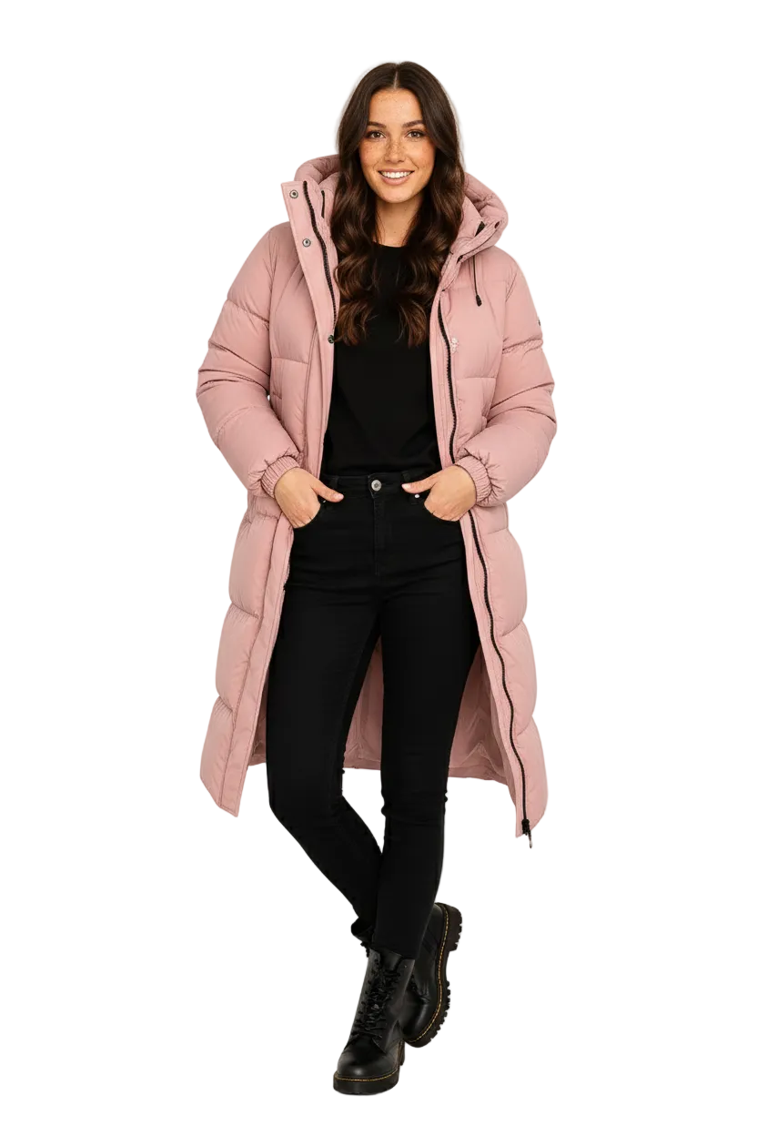 Laura manteau doudoune long pour femme – veste oversize hiver chic chaude