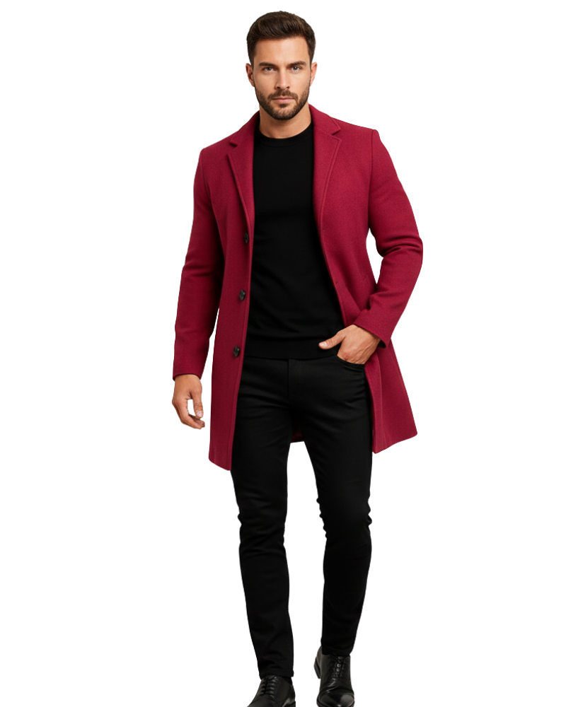 Ian Abrigo Largo de Invierno para Hombre – Abrigo Elegante Cortaviento Chic