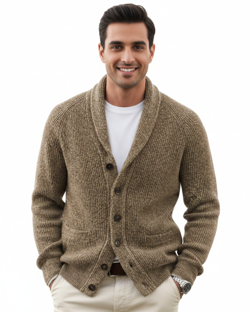 Victorino Cárdigan para Hombre – Chaqueta de Lana Vintage Elegante Chic