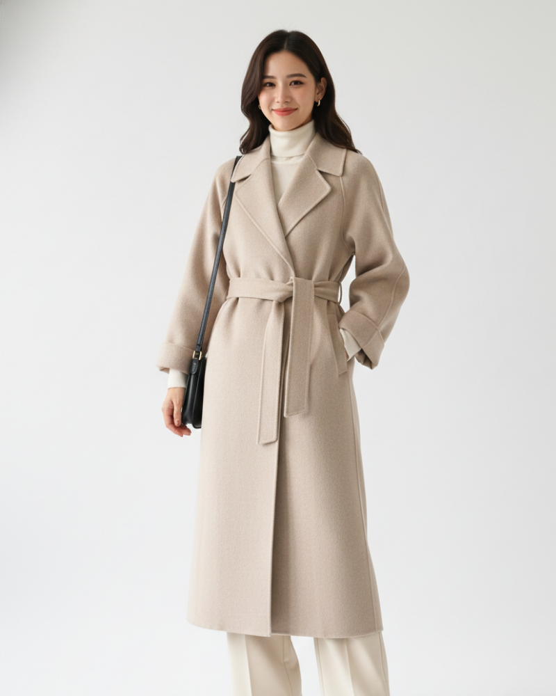 Talitha Abrigo Largo de Lana para Mujer – Abrigo Elegante Premium Invierno Chic