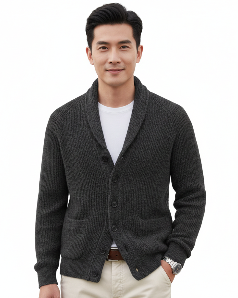 Victorino Cárdigan para Hombre – Chaqueta de Lana Vintage Elegante Chic