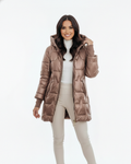 Charlie manteau d’hiver pour femme – veste élégante à capuche décontractée chic