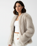 Julia Manteau en Fourrure Synthétique pour Femme – Veste Élégante, Chaude et Moderne