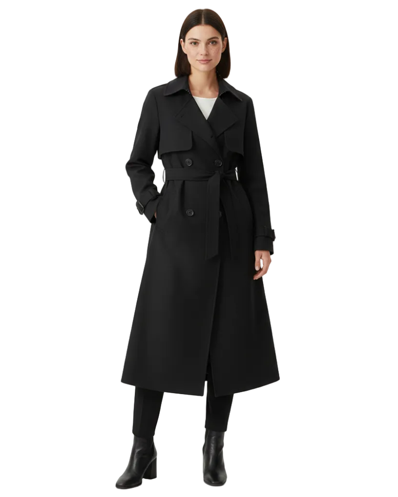 Charlie Trench Coat para Mujer – Abrigo Elegante Doble Botonadura Chic