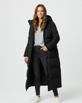 Delilah Manteau Long Matelassé pour Femme – Veste d'Hiver Extra Longue Chic