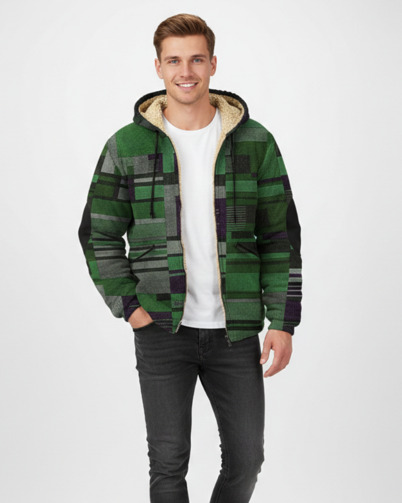 Jameson Chaleco Patchwork para Hombre – Sudadera Fleece Casual Urbana