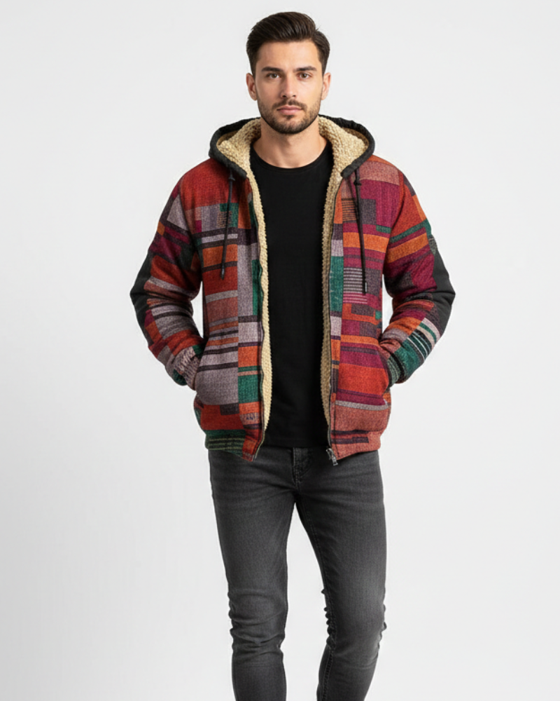 Jameson Chaleco Patchwork para Hombre – Sudadera Fleece Casual Urbana
