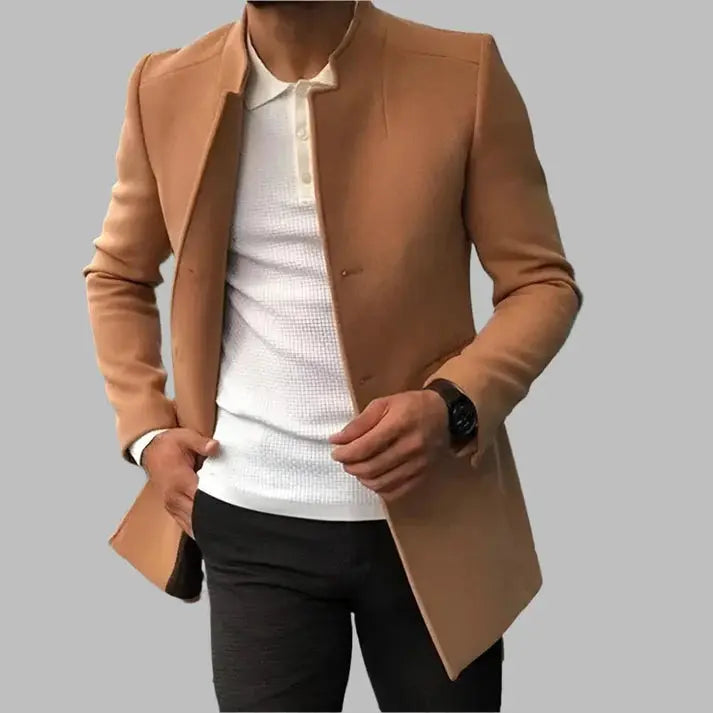 Alain Abrigo de Lana para Hombre – Manteau Elegante Masculino Invierno Chic