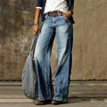 Emie Jeans de Tiro Bajo para Mujer – Vaqueros Vintage Stretch Elegantes