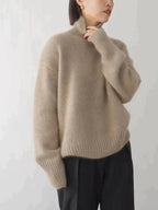 Lynn Maglione a Collo Alto da Donna – Maglione di Lana Elegante e Caldo