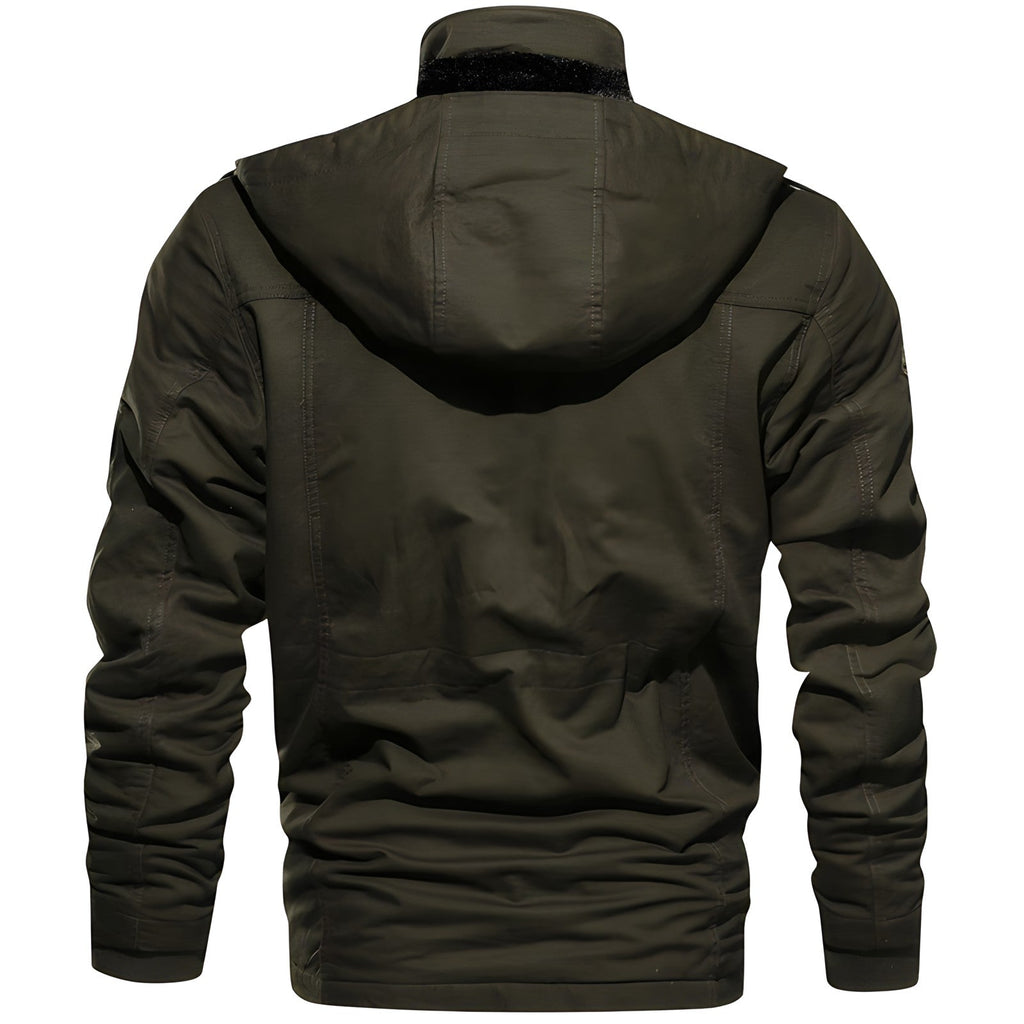 Liam Veste Militaire Homme – Manteau Imperméable avec Doublure Polaire et Taille Ajustable