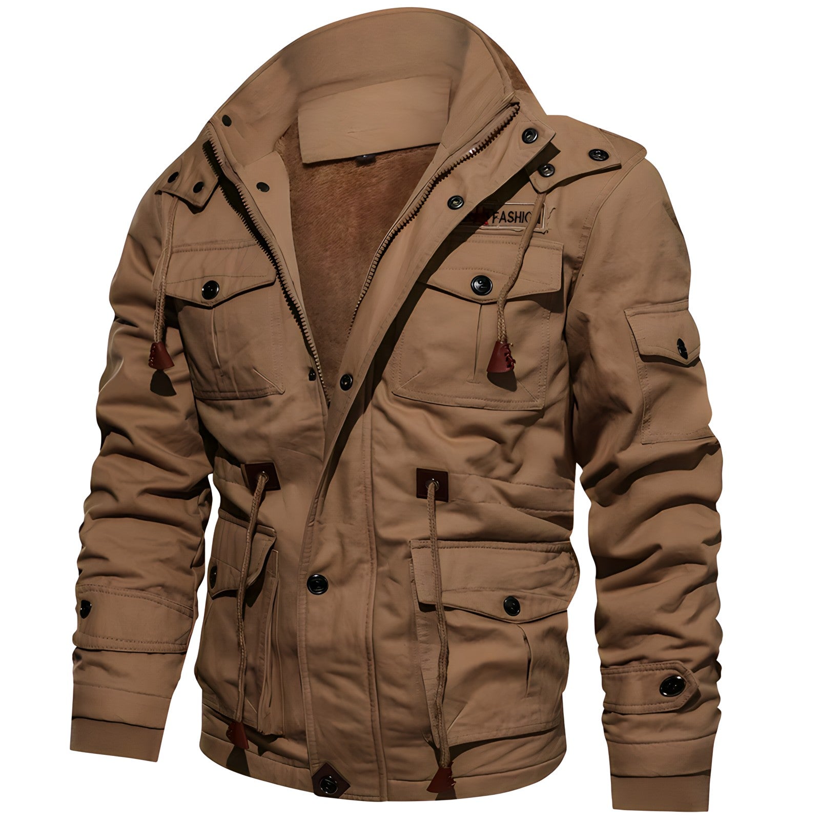Liam Chaqueta Militar Hombre – Abrigo Impermeable con Forro Polar y Cintura Ajustable