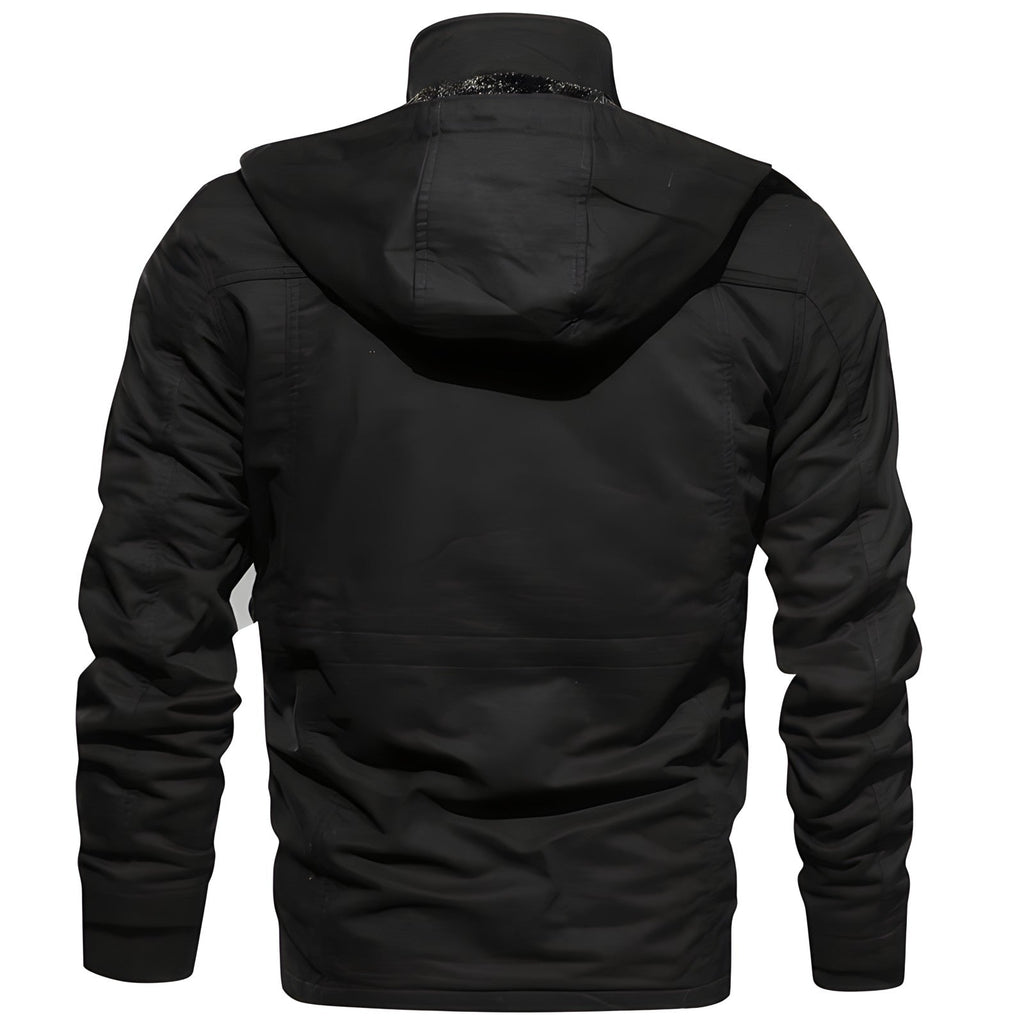 Liam Veste Militaire Homme – Manteau Imperméable avec Doublure Polaire et Taille Ajustable