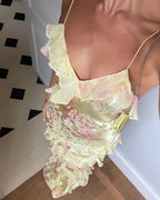 Estella Robe Longue à Volants pour Femme – Robe Élégante Dos Nu