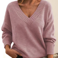 Zeyann Maglione di Cashmere da Donna – Maglione Elegante con Scollo a V Premium Chic