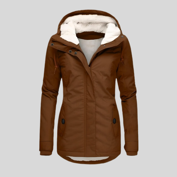 Celine Parka de Invierno para Mujer – Abrigo Largo Impermeable con Pelo