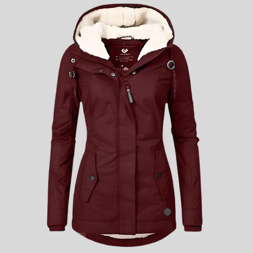 Celine Parka de Invierno para Mujer – Abrigo Largo Impermeable con Pelo