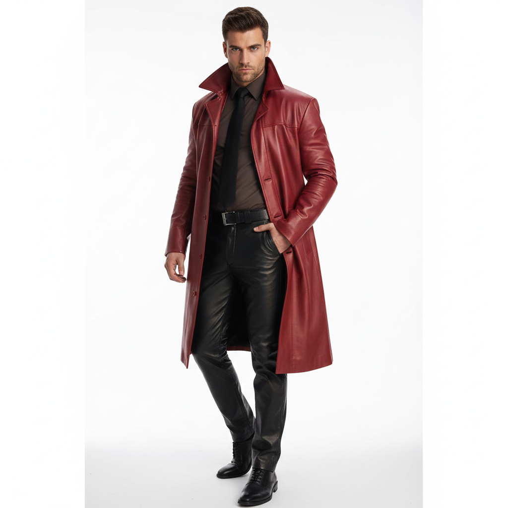 Marlo Trench Largo para Hombre – Abrigo Elegante Clásico Casual Chic Moderno