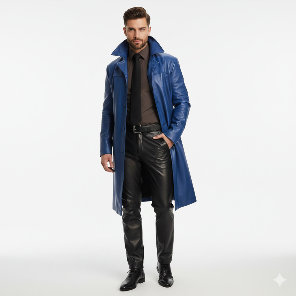 Marlo Trench Largo para Hombre – Abrigo Elegante Clásico Casual Chic