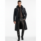 Marlo Trench Long pour Homme – Manteau Élégant Classique Décontracté Chic Moderne