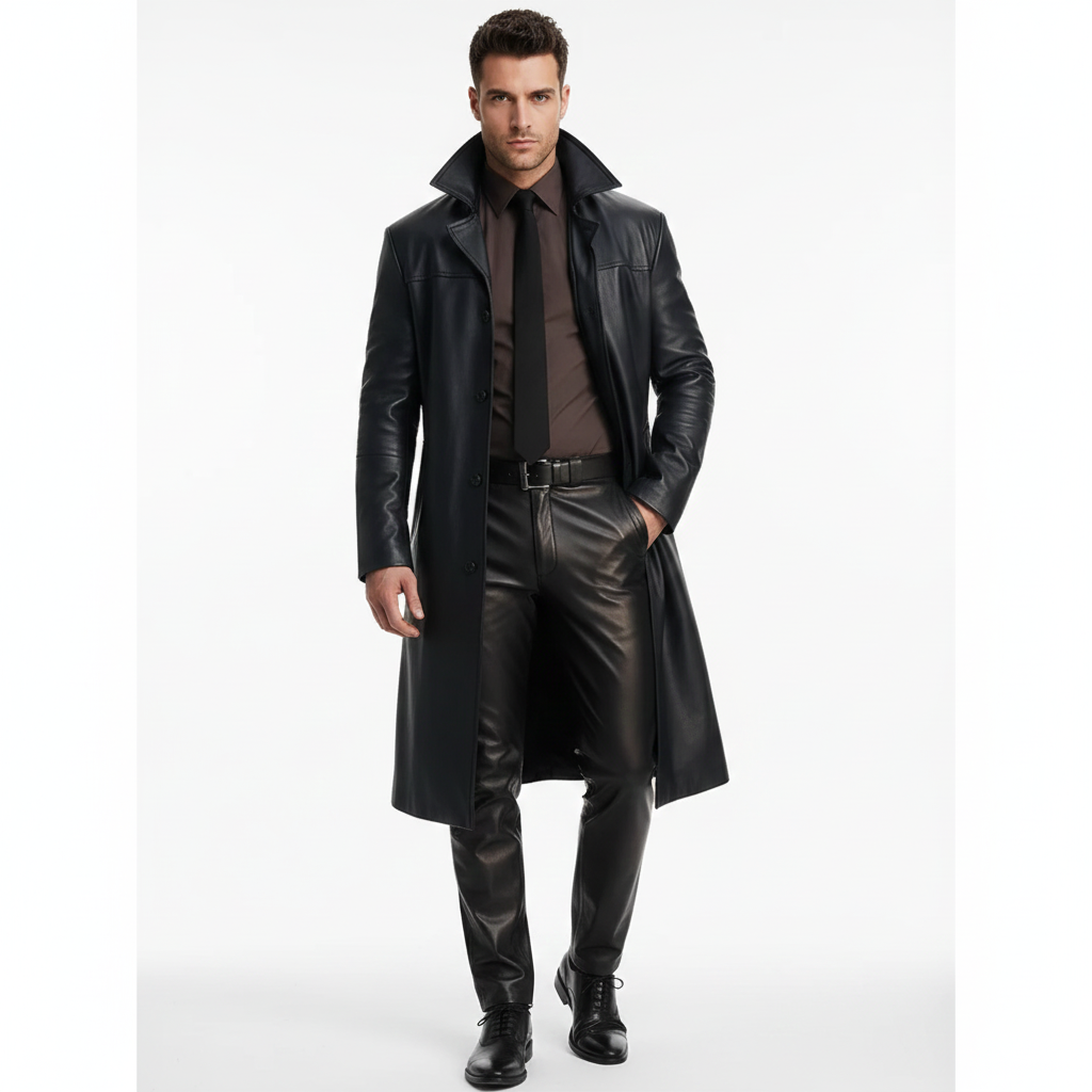 Marlo Trench Largo para Hombre – Abrigo Elegante Clásico Casual Chic Moderno